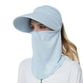 thumbnail image 1 of OOOUM Breathable Sun Hat For Women Face Cover Neck Flap Ponytail Hat Outdoor Hiking Cycling Fishing Sun Hat Blue, 1 of 4
