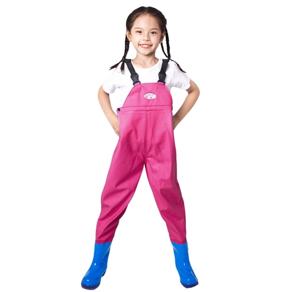 OOOUM Chest Waders For Kids With Boots Children Waterproof Youth Waiters Lightweight Waders For Fishing And Hunting Yellow 5-6 Years