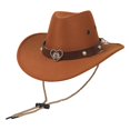 thumbnail image 1 of OOOUM Girls Felt Cowboy Hat Heart Band Lanyard Party Hat Kids Western Cowgirl Hat A, 1 of 4