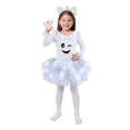 thumbnail image 1 of OOOUM Girls Ghost Tutu Outfits Kids Light Up Dress Set Toddler Ruffle Sleeve Party Wear With Ears 5-6 Years, 1 of 4