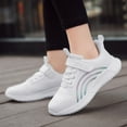 thumbnail image 1 of OOOUM Girls Knit Mesh Sneakers Hook And Loop Walking Shoes Kids Running Shoes Lightweight Casual Outdoor Children Athletic Shoes White US:3/11-11.5 Years, 1 of 7