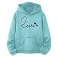thumbnail image 1 of OOOUM Kids 2 Piece Sweatsuits Sets Long Sleeve Letter Prints Warm Hoodie Pullover Tops Sets Fashionable Casual Clothing Sets For Kids Sky Blue 2-3 Years, 1 of 2