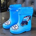 Boot Cartone OOOUM Kids Cartoon Rain Boots Elastic Cuff Pull On Outdoor School ...