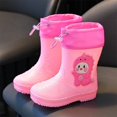 Boot Cartone OOOUM Kids Cartoon Rain Boots Elastic Cuff Pull On Outdoor School ...