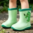 Cleanest Cleats OOOUM Kids Dinosaur Rain Boots Padded Insole Spring Autumn Rubber Boots ...