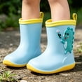 Cleanest Cleats OOOUM Kids Dinosaur Rain Boots Padded Insole Spring Autumn Rubber Boots ...