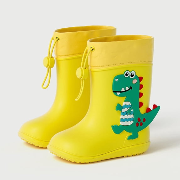 OOOUM Kids Dinosaur Rain Boots Spring Padded Insole Durable Rubber ...