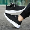 thumbnail image 1 of OOOUM Kids Mesh Lightweight Sneakers Hook And Loop Walking Shoes Children Running Shoes Breathable Casual Athletic Shoes Black US:13, 1 of 8