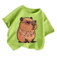 thumbnail image 1 of OOOUM Kids Short Sleeve T-Shirt Trendy Cute Cartoon Print Basic Tees Loose Breathable Festival Shirt Top Light Green 12 years-14 years, 1 of 4