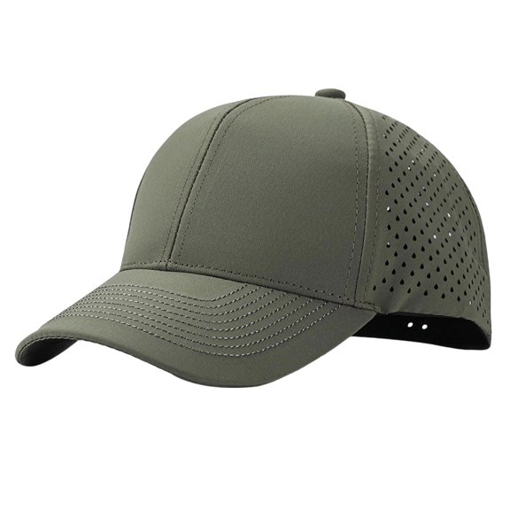 OOOUM Men Mesh Quick Dry Baseball Cap Adjustable Lightweight Breathable Running Hat Outdoor Sports Sun Protection Dad Hat Army Green