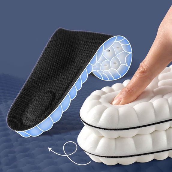 OOOUM Men Women Cushion Insoles Comfortable Lightweight Breathable Arch Support Insoles Non Shock Absorption Cushion Insoles Black US:6.5