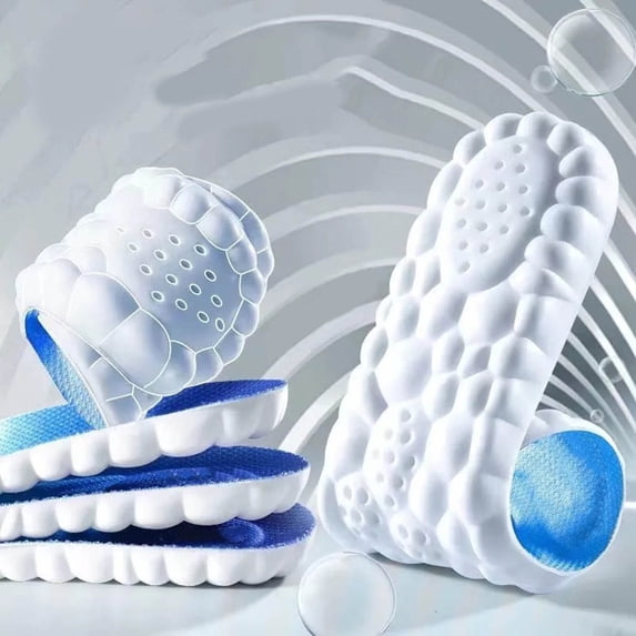 OOOUM Men Women Cushion Insoles Comfortable Lightweight Breathable Arch Support Insoles Non Shock Absorption Cushion Insoles Blue US:6
