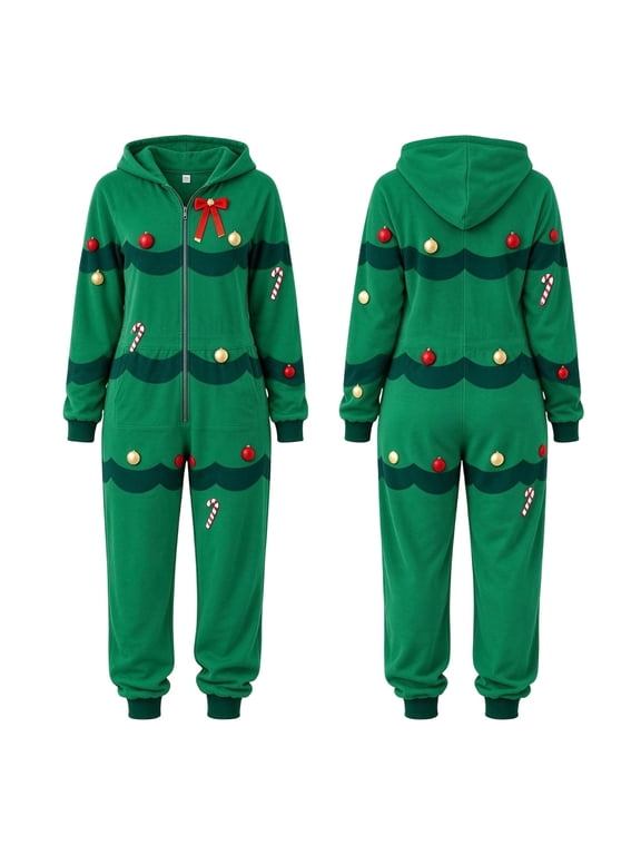 Mens Elf Onesie Zip Front Elastic Fuzzy Jumpsuit Christmas Loungewear,5-Green