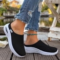 thumbnail image 1 of OOOUM Mesh Mesh Sneakers For Women Comfortable Cushioned Slip On Shoes Breathable Casual Lightweight Walking Shoes Black US:8, 1 of 7