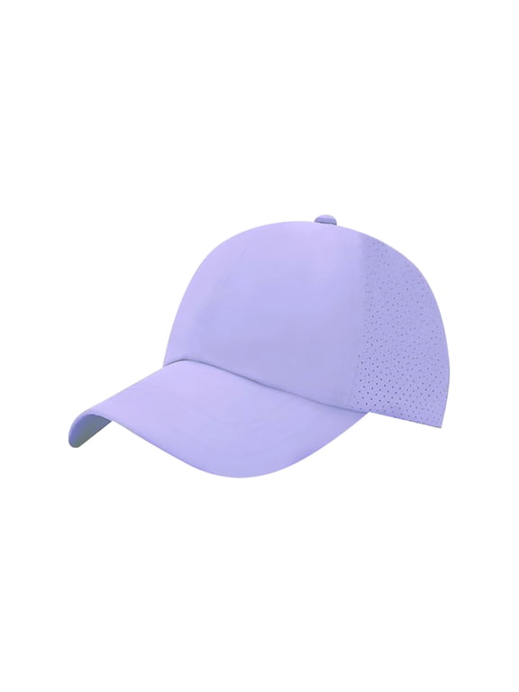 Mesh Ponytail Sun Hat For Women Criss Cross Back Quick Dry Baseball Cap Outdoor Sports Sun Protection Breathable Dad Hat Purple