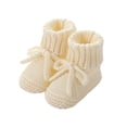 thumbnail image 1 of OOOUM Newborn Knit Booties Soft Sole Non-slip Breathable Knit Baby Sock Shoes Bow Tie Infant First Walkers, 1 of 2