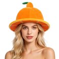 thumbnail image 1 of OOOUM Plush Funny Hat For Adults Fruits Shape Scalloped Brim Party Hat Holiday Gathering Festive Plush Hat Orange, 1 of 6