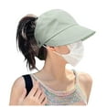 thumbnail image 1 of OOOUM Ponytail Empty Top Baseball Cap For Women Quick Dry Outdoor Uv Protection Visor Hats Women Foldable Casual Sports Bucket Sun Hat Mint Green, 1 of 4
