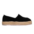 thumbnail image 1 of OOOUM Suede Loafers For Women Round Toe Slip On Platform Espadrille Loafers Woven Sole Casual Daily Shoes Black US:8, 1 of 8