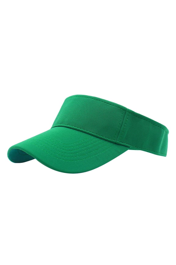Sun Sports Visor Adjustable Empty Top Cap Visor Ponytail Breathable Lightweight Sun Hats Green