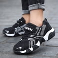 thumbnail image 1 of OOOUM Toddler Kids Breathable Mesh Sneakers Hook And Loop Walking Shoes Children Athletic Shoes Shock Absorbing Running Shoes White US:3, 1 of 8