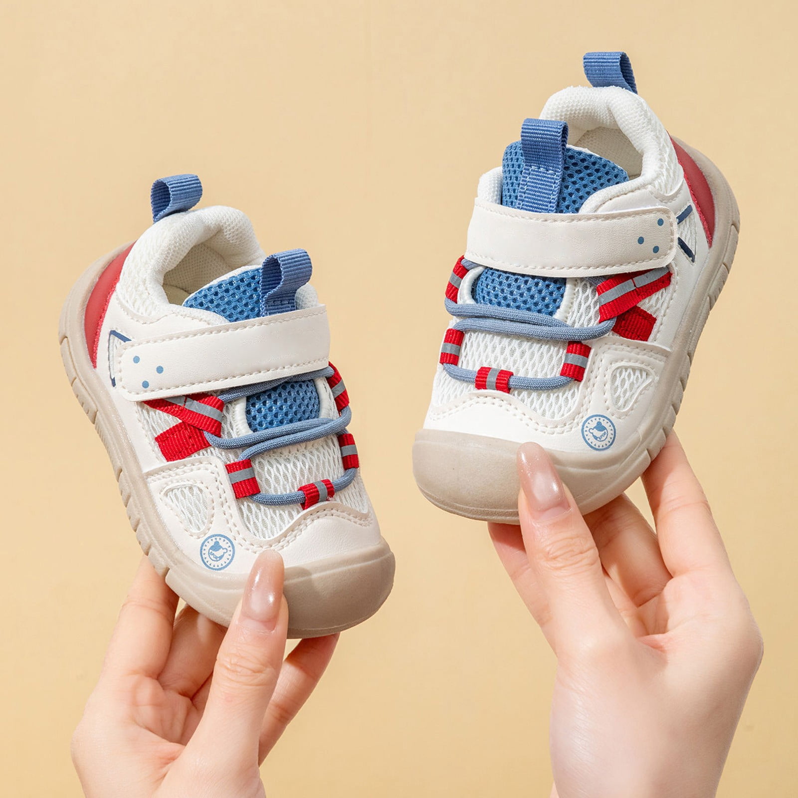 OOOUM Toddler Sneakers Non Slip Hook and Loop Casual Shoes Easy On ...