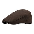 thumbnail image 1 of OOOUM Tweed Newsboy Caps For Men Women British Style Texture Flat Hat Retro Classic Ivy Cap One Size, 1 of 2