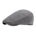 thumbnail image 1 of OOOUM Tweed Newsboy Caps For Men Women British Style Texture Flat Hat Retro Classic Ivy Cap One Size, 1 of 2
