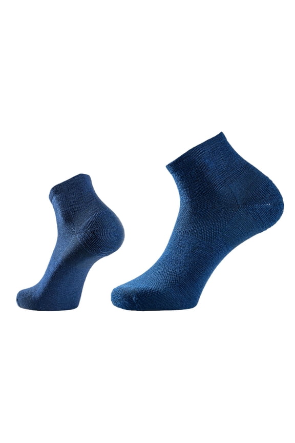 Unisex Athletic Ankle Socks Breathable Moisture Wicking Stretch Cushioned Shock Low Cut Lightweight Sport Socks Blue