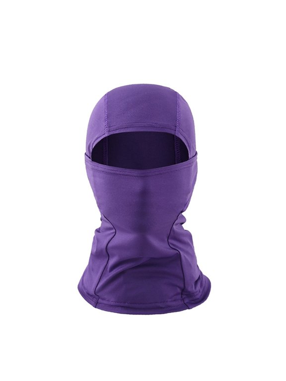 Unisex Balaclava Shiesty Stretch Quick Dry Full Face Neck Windproof Sun Cycling Outdoor Protective Headwear Purple
