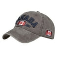 thumbnail image 1 of OOOUM Washed Vintage Dad Hat For Men Women Canada Embroidery Adjustable Strap Baseball Cap Outdoor Casual Retro Style Sun Hat Coffee, 1 of 3