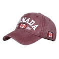 thumbnail image 1 of OOOUM Washed Vintage Dad Hat For Men Women Canada Embroidery Adjustable Strap Baseball Cap Outdoor Casual Retro Style Sun Hat Wine, 1 of 3