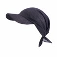thumbnail image 1 of OOOUM Women Solid Bandana Visor Wide Brim Soft Stretch Lightweight Sun Wrap Breathable Beach Outdoor Casual Headwear Black, 1 of 2