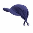 thumbnail image 1 of OOOUM Women Solid Bandana Visor Wide Brim Soft Stretch Lightweight Sun Wrap Breathable Beach Outdoor Casual Headwear Navy, 1 of 2
