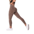 thumbnail image 1 of OOOUM Women's Leopard Print Yoga Pants High Waisted Tight Fit Leggings Stretchy Seamless Workout Pants,L, 1 of 6
