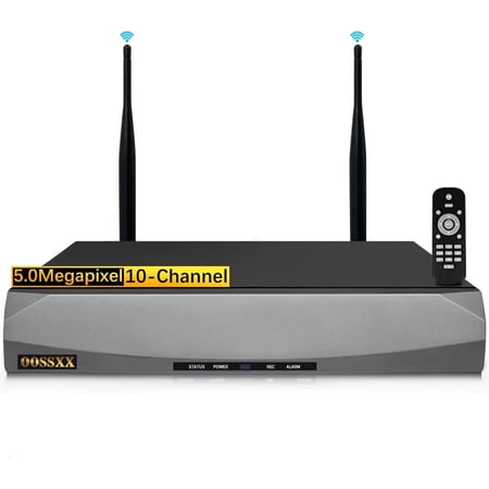 OOSSXX 10-Channel 5.0MP Wireless NVR Wireless Security Camera System, Surveillance NVR for WiFi Security Cameras(NO HDD)
