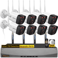 thumbnail image 1 of OOSSXX 5MP 8-Camera Wireless Security System with Dual Antenna WiFi, 130° Wide Angle Outdoor Cameras with 4K 16CH NVR, 1 of 12