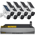 thumbnail image 1 of OOSSXX 8-Channel Solar Outdoor Wireless Security Cameras, Surveillance Camera System with Dual Antennas, 1 of 12
