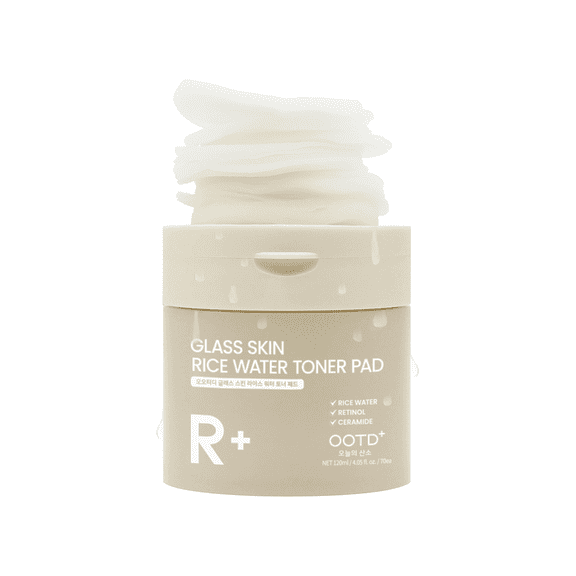 OOTD Beauty Rice Water, Retinol & Ceramide Smoothing Toner Pads, 70 Count