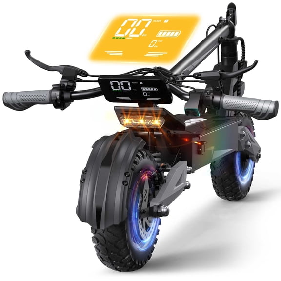 OOTD T10 500W Electric Scooter for Adults, 48V 18Ah Battery 60KM Range, 25KM/H Max Speed, 11" Tire Foldable E-Scooter with LED Display & Disc Brake