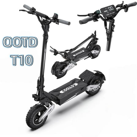 OOTD T10 Electric Scooter 48V 13.5Ah 900W(peak）Folding EScooter 11 Inch Off Road E Scooter