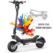 OOTD T10 Electric Scooter for Adults,900W Peak Motor,48V 18Ah Battery,34Mph,46 Mile Range,11  Off-Road Tires,Full Suspension,Hydraulic Disc Brakes