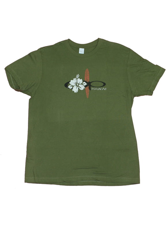OP Originals Mens T-Shirt- OP Board And Flower Hawaii Logo Image (Large)