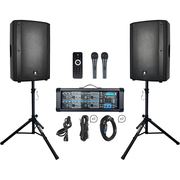 OP PRORECK DEL 158 2400W Bluetooth PA Speaker System
