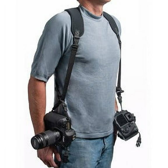 OP/TECH USA 6501082 Double Sling, Neoprene Harness Carries 2 Cameras in Sling Style (Black)