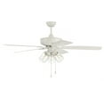 thumbnail image 1 of OP104W5 Craftmade Lighting Outdoor Pro Plus - 5 Blade Ceiling Fan with Light Kit-20.64 Inches Tall and 52 Inches Wide-White Finish, 1 of 12
