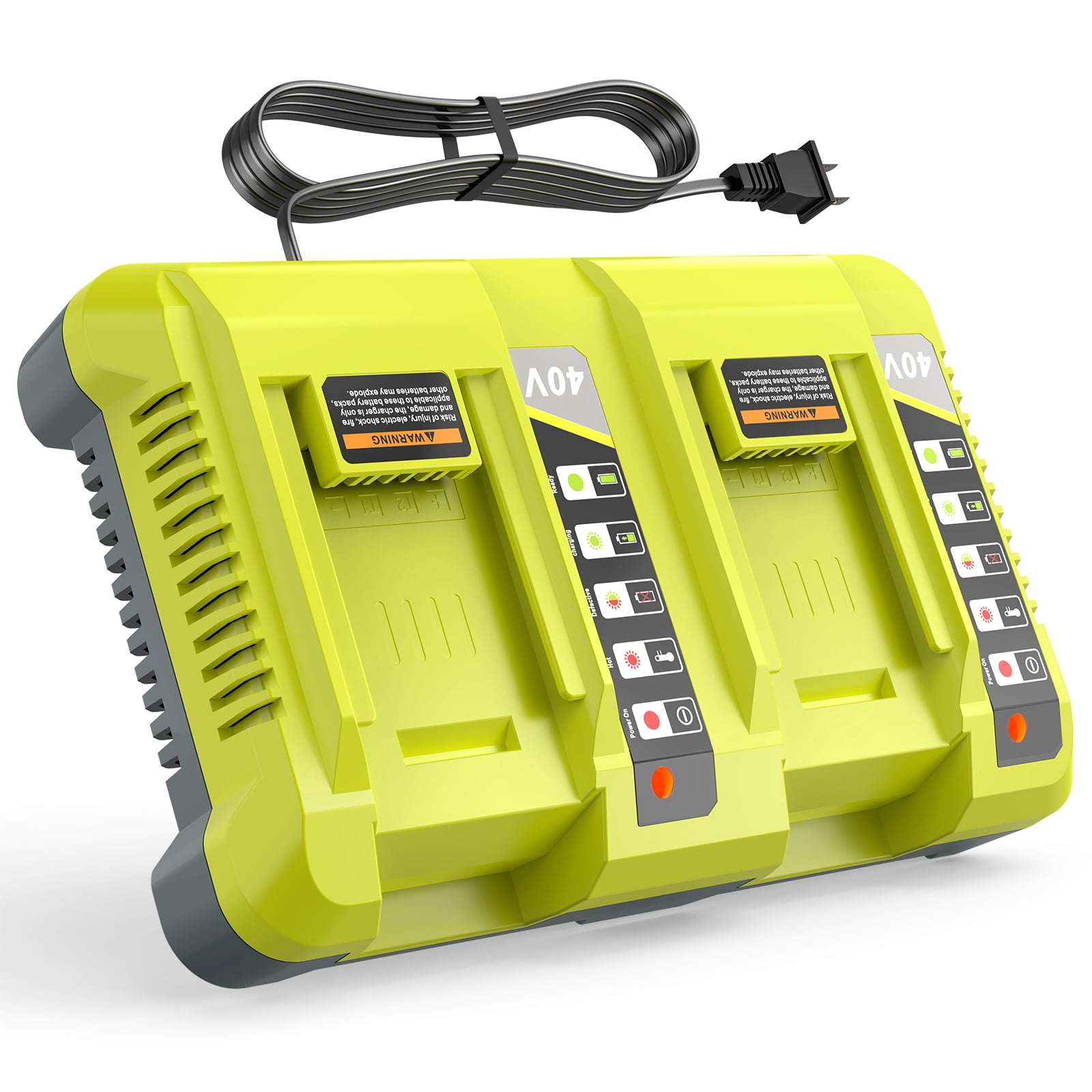 OP401 40V Battery Charger Dual Ports Charger for Ryobi Battery 40V Lithium-ion OP4015 OP4026 OP4030 OP4040 OP4050 OP4060 OP40261 OP40301 OP40401 OP40501 OP40601