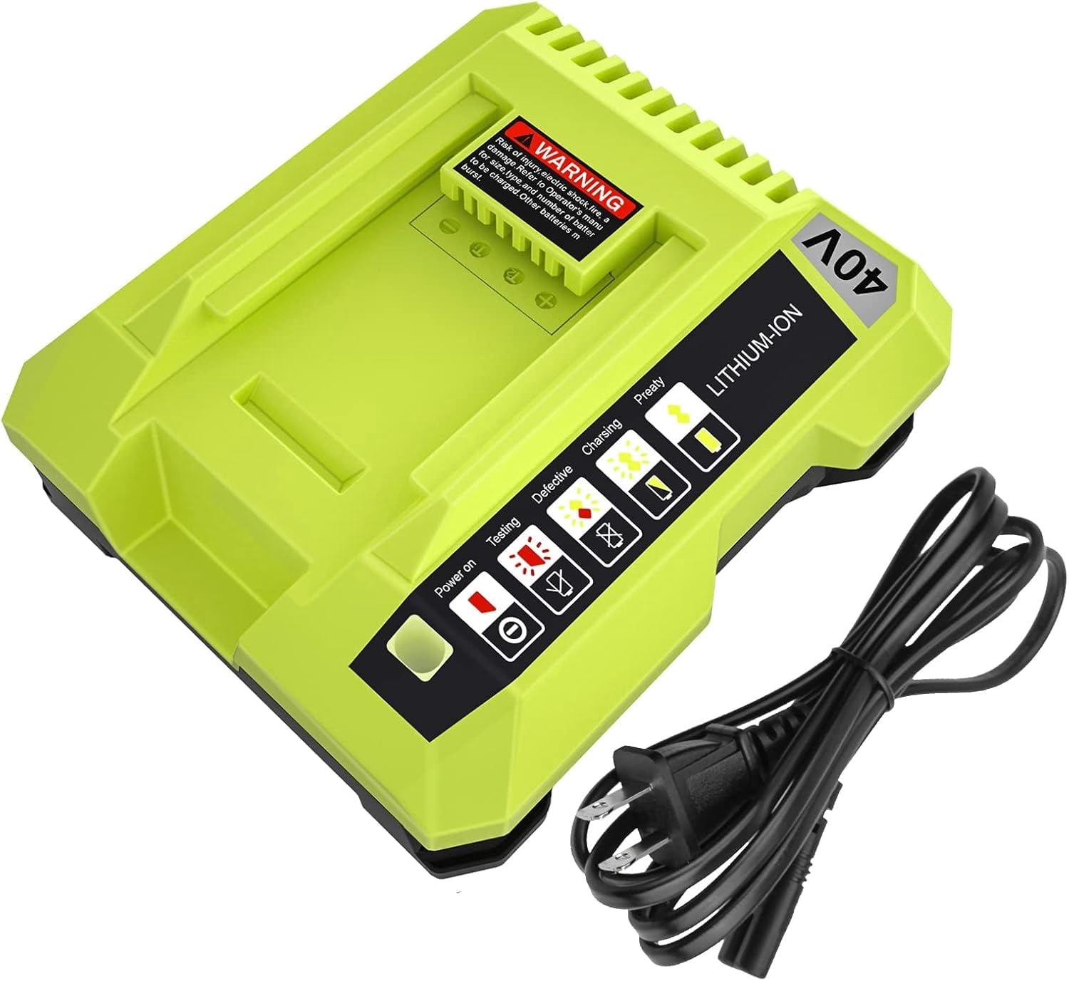 OP401 Fast Charger Replacement for Ryobi 40V Battery OP401 Charger Compatible with Ryobi 40V Lithium Battery OP4015 OP4026 OP4026A OP4030 OP4040 OP4050 OP4050A OP4060 OP40261 OP40301 OP40401 Charger