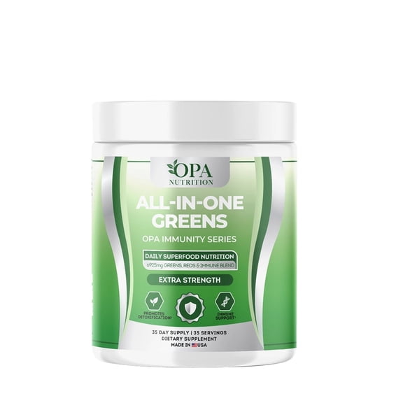 OPA Immunity Greens & Reds Daily Wellness Blend with Prebiotics, Enzymes & Mushrooms 35sv