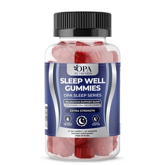 OPA Sleep Well Melatonin Passiflora Gummies  60ct